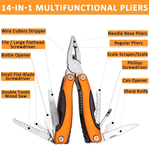 Vista 4 de Bolsa de Kit de Seguridad de Emergencia para Coche de 131 Piezas con Compresor de Aire, Cables de Puente, Medidor de Presión de Neumáticos, Kit
