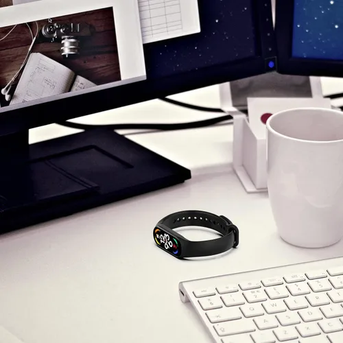 Vista 6 de KOMI Correa compatible con Xiaomi Smart Band 6, correa de silicona de repuesto para reloj inteligente Xiaomi Mi Band 7/6/5, pulsera ajustable