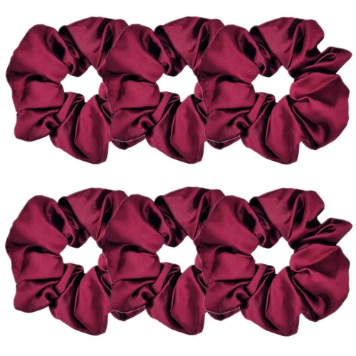 Vista 12 de 6 coleteros de seda, ligas suaves para el cabello, bandas para el cabello de moda, cuerdas de lazo, soportes elásticos para cola de caballo, 4.3