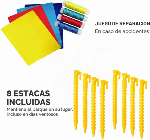 Vista 7 de Sunny & Fun Parque acuático inflable de un solo anillo – Resistente para la diversión al aire libre – Pared de escalada, tobogán y piscina profunda