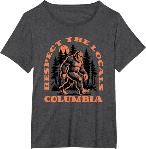 Vista 7 de Columbia Bigfoot Respect the Locals - Camiseta retro Sasquatch