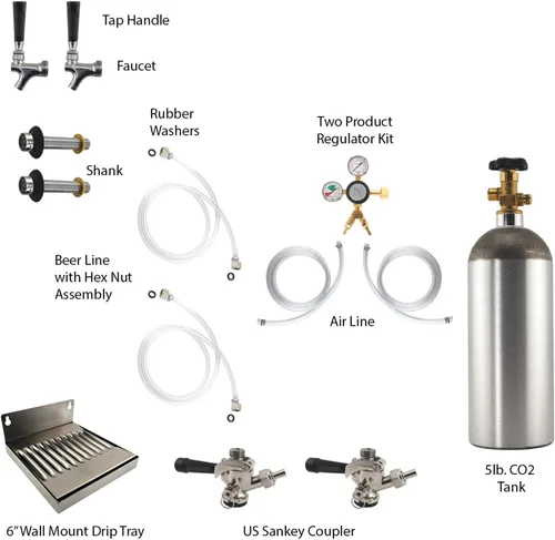 Vista 2 de Kit de conversión de refrigerador de montaje en pared con tanque de CO2 5 #