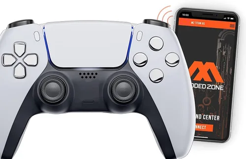 Vista 16 de MODDEDZONE Custom Rapid Fire, Anti Recoil, Macros MODDED Wireless Controller for PS5 & PC - Unique Smart Mods for ps5 controller controlled by the