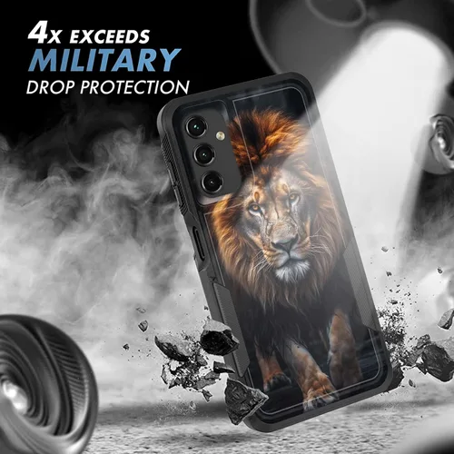 Vista 605 de Funda para Galaxy A14 5G, resistente de doble capa híbrida de policarbonato duro, goma suave, a prueba de golpes, funda protectora resistente