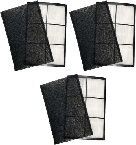 Vista 9 de Nispira PECOMFIL Breeze Filtro de repuesto para purificador de aire de mesa Purezone Breeze PECOMPAP 2 en 1 True HEPA carbón activado 1 paquete