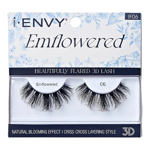 Vista 12 de iEnvy - Pestañas postizas 3D con efecto floreciente, naturales, acampanadas (01)