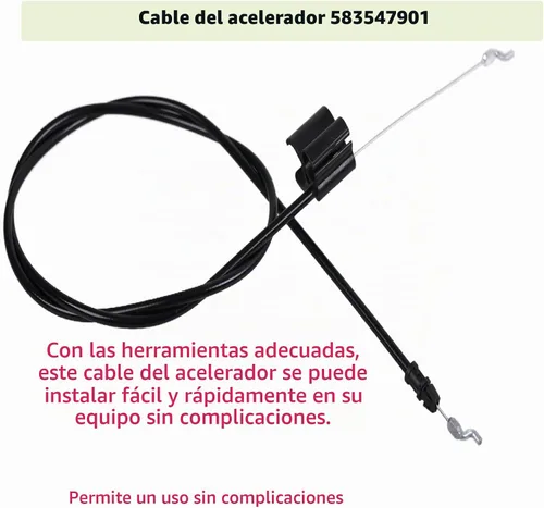 Vista 3 de 583547901 532440385 420941 Componente de repuesto de cable de control de área de cortadora de césped, compatible con cortacésped Husqvarna HU 625AWD