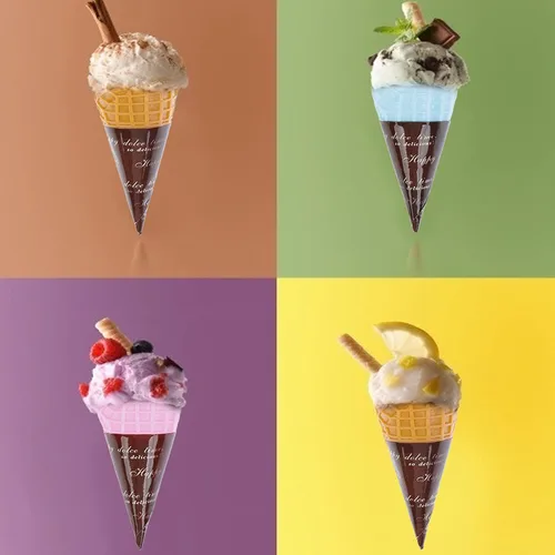 Vista 7 de 30 piezas de mini cono de helado artificial realista, adorable cono de helado de simulación, juego de comida, casa de muñecas, suministros