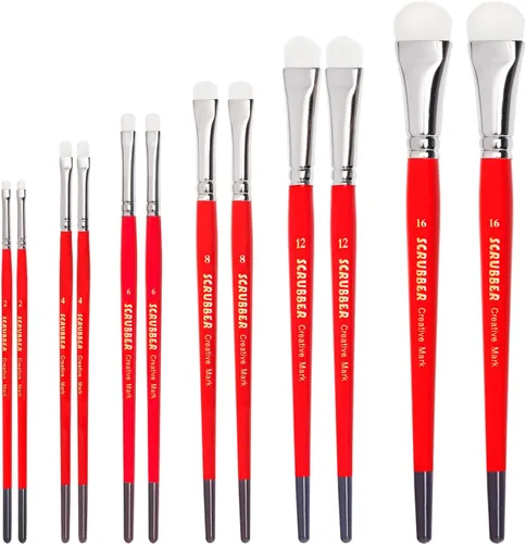 Vista 9 de Creative Mark Scrubber - Pinceles de acuarela profesionales para frotar, secar, remodelar bordes y mucho más. - # 2