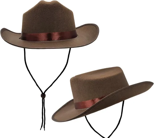 Vista 3 de The Dreidel Company Sombrero de vaquero para disfraz infantil, juegos de roles y recuerdos de fiesta