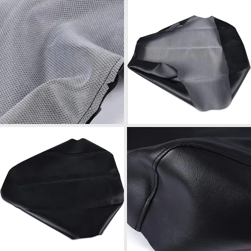 Vista 8 de CHEDA Funda de asiento de motocicleta estándar de cuero negro compatible con Honda Foreman 400-450 1997-2004