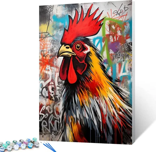 Vista 29 de Tucocoo Kits de Pintura por Números para Adultos y Niños - Labios Graffiti Sacando la Lengua - Pintura al Óleo Digital DIY sobre Lienzo Arte
