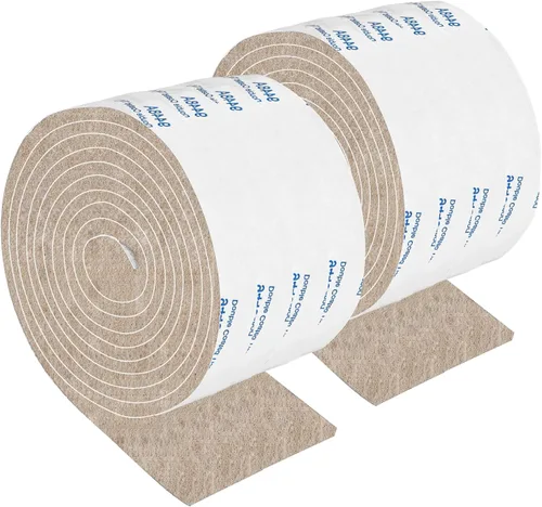 Vista 7 de Almohadillas de fieltro para muebles, 1 rollo de fieltro de 5 x 40 pulgadas, color beige