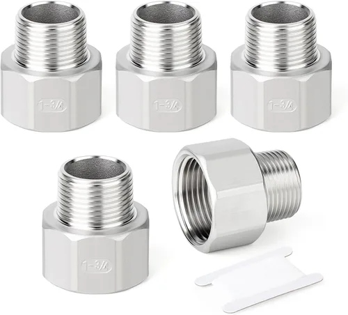Vista 16 de TAISHER 1 pieza de 25 mm NPT macho x 50 mm NPT hembra, adaptador reductor, pieza de tubería de acero inoxidable 304