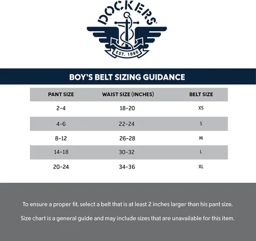 Vista 6 de Dockers Boys Big Reversible Two-In-One Dress and Casual Belts