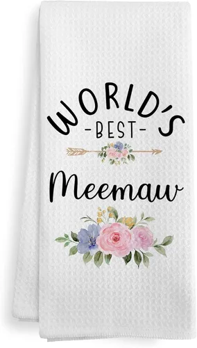 Vista 18 de World's Best Babcia - Toallas de mano para cocina, regalos para abuela de nietos, nietos, día de la madre, Navidad, cumpleaños, toalla de cocina