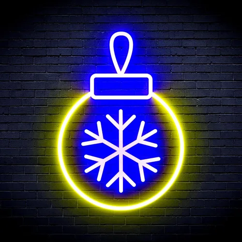 Vista 22 de ADVPRO Letrero de neón LED de silicona de la flexión del ornamento del árbol de Navidad - azul - st16s32-fnu0119-b