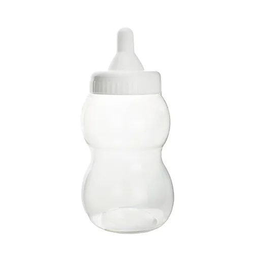 Vista 3 de Homeford Botella de leche Jumbo Banco de monedas Baby Shower Contenedor de plástico, 13 pulgadas, azul claro