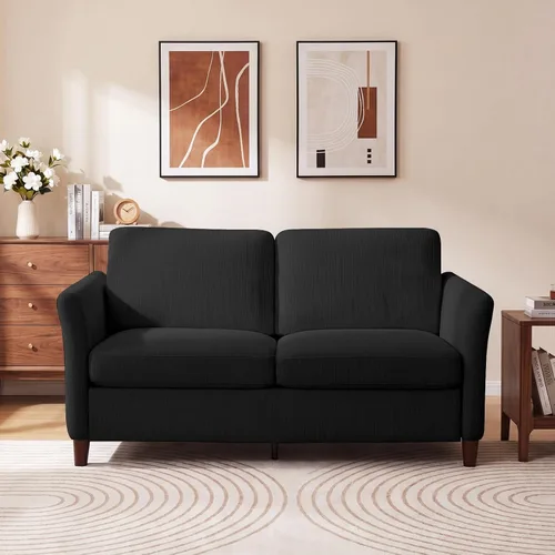 Vista 12 de Valthie - Sofá seccional convertible, sofá de terciopelo en forma de L con chaise reversible y almacenamiento, sofá de 3 plazas con bolsillo lateral