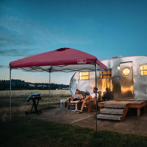 Vista 46 de KAMPKEEPER Cubierta de Repuesto Superior para Carpa Toldo Emergente con Ventilación de Aire y Correa Elástica Ajustable, Poliéster Resistente a Azul
