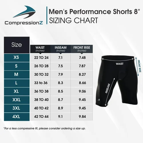 Vista 6 de CompressionZ Men's Compression Shorts with Pockets - Performance Sport Spandex Compression Underwear 8