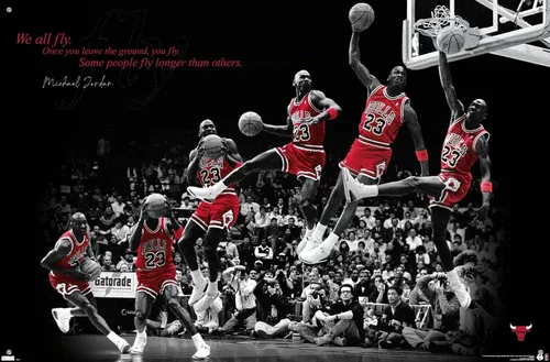 Vista 4 de Michael Jordan - Póster de pared con chinchetas con licencia