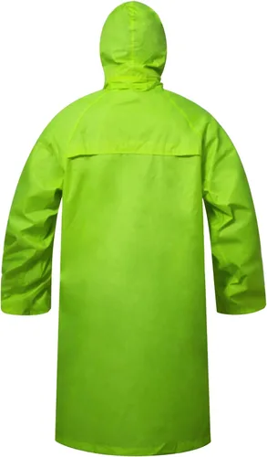 Vista 2 de RainRider Chubasquero para hombre, impermeable, largo, con capucha plegable, ligero, poncho unisex Amarillo