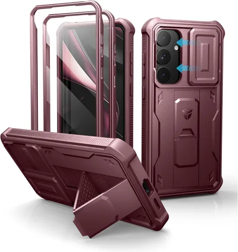 Vista 37 de Dexnor Funda para Samsung Galaxy S24 con Cubierta Deslizante Integrada para Cámara y Protector de Pantalla y Soporte, Funda Resistente a los Golpes