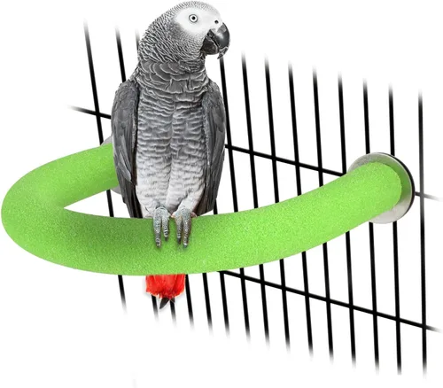 Vista 14 de Rypet Percha para Loros de Superficie Rugosa - Perchas de Arena de Cuarzo para Jaula de Pájaros para Pequeños Periquitos, Cacatúas, Conures