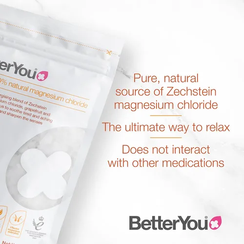 Vista 5 de BetterYou Magnesium Revive Bath Flakes - Sales de baño con magnesio - Pomelo energizante y eucalipto - Calmante muscular y salud de la piel - 1.6