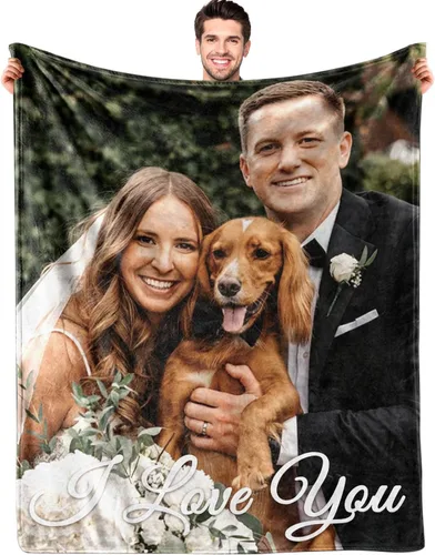 Vista 20 de Envía al Día Siguiente Manta Personalizada con Imagen para Mi Esposa Manta Foto Personalizada Regalo de Boda para Pareja Día de San Valentín