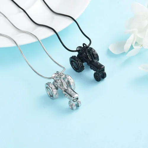 Vista 40 de Imrsanl Joyería de cremación para cenizas, motocicleta, automóvil pequeño, collar de urna de tractor para cenizas para hombres, recuerdo