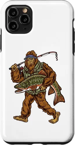 Vista 13 de iPhone 16 Brook Trout River Fishing Bigfoot Hunting Fishermen Case