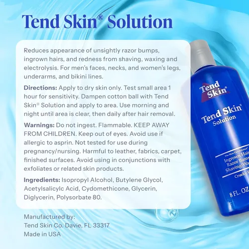 Vista 8 de Cuidado de la piel de Tend Skin para después de rasurarse Solución para quemaduras antiestéticas de afeitar, tóner posterior al afeitado