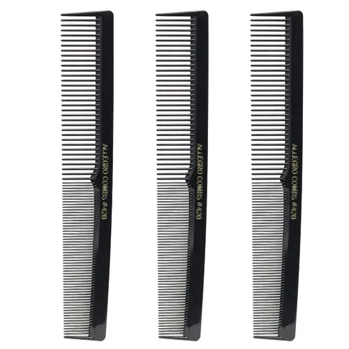 Vista 14 de Allegro Combs Peines de corte para peluqueros 420, peine para barba, bigote, para hombres, mujeres, niños pequeños, trenzados, separación del Azul