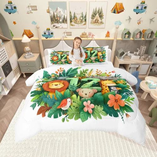 Vista 19 de Manfei Juego de edredón de calavera de azúcar para niños, juego de ropa de cama con temática de calaveras de Halloween, ropa de cama de estilo Azul