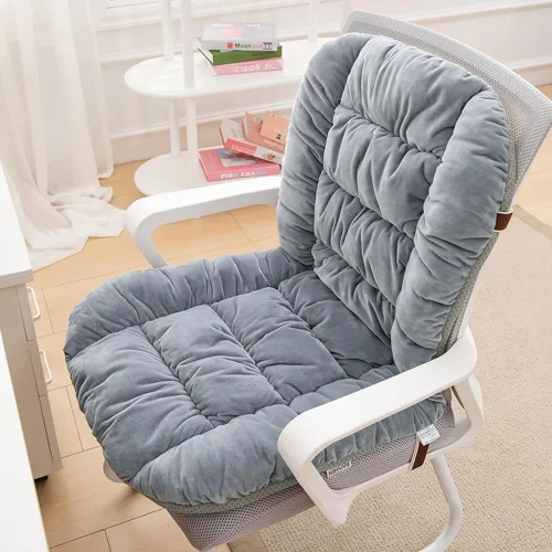 Vista 13 de Cojín para Silla de Oficina con Asiento Suave, Funda Desmontable, Soporte Lumbar, para Silla Mecedora, 90x50cm