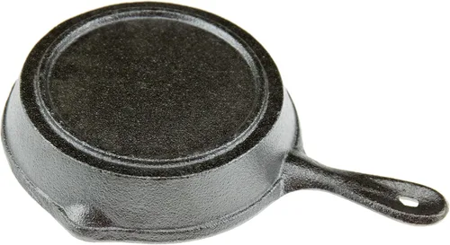 Vista 6 de Juego de 3 mini sartenes de hierro fundido presazonadas resistentes, aptas para horno, color negro