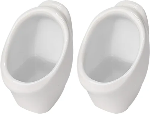 Vista 7 de Extguds Vasos de Chupito Divertidos con Forma de Orinal: Regalos Novedosos y Divertidos de Elefante Blanco para Intercambio de Fiesta Yankee