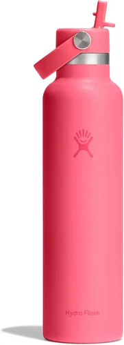 Vista 11 de Hydro Flask Botella de agua – Acero inoxidable aislado – Tapa flexible con pajita de boca estándar, antiderrames, a prueba de fugas y recargable