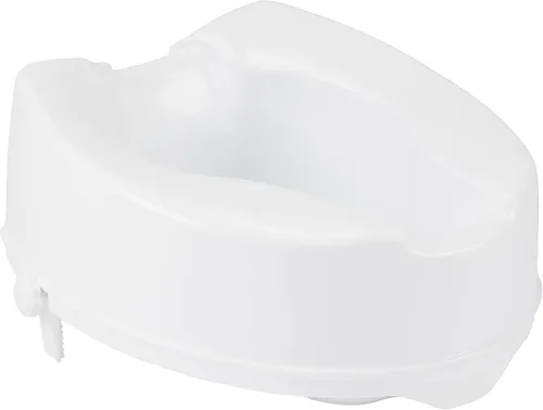 Vista 2 de Drive Medical 12066 Premium - Asiento de inodoro elevado, asiento estándar, color blanco