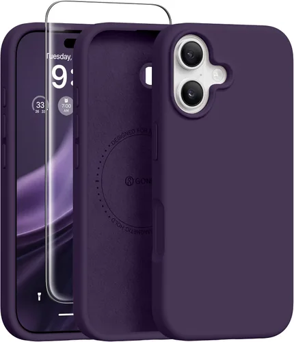 Vista 204 de GONEZ Funda magnética para iPhone 12 Case / 12 Pro Case, compatible con MagSafe, [protector de pantalla + protector de lente de cámara], funda