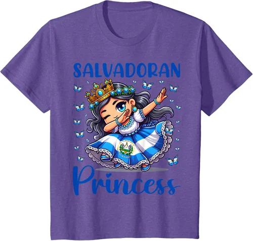 Vista 16 de Camiseta de princesa salvadoreña dabbing para niñas y niños