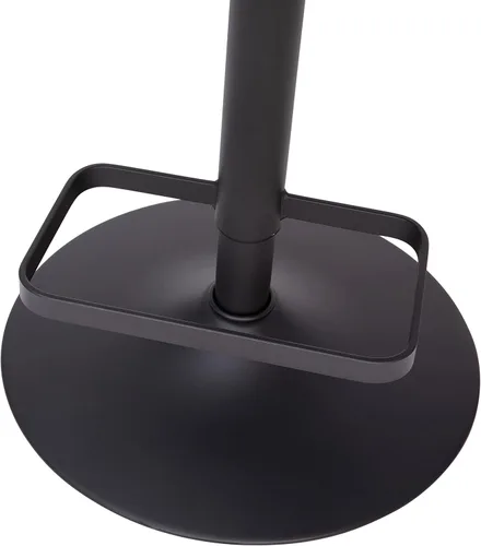 Vista 6 de Taylor & Logan Jenna Taburete giratorio ajustable 360 con base negra en vinilo negro