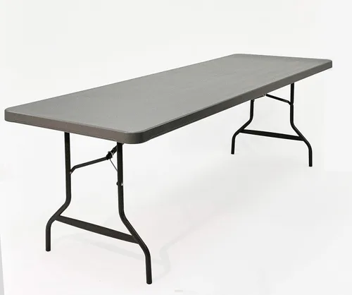 Vista 11 de Iceberg IndestrucTable Too - Mesa plegable de resina para banquetes, 24 x 48 pulgadas, color carbón