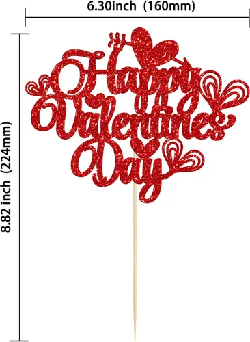 Vista 87 de Ephlyn 24 adornos para cupcakes con purpurina para el día de San Valentín, dulce amor, corazón, día de San Valentín, decoración para cupcakes