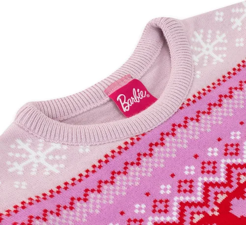 Vista 5 de Barbie Jersey de Navidad Suéter navideño para niñas Sudaderas de Navidad para niñas Producto