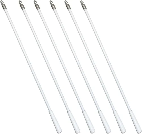 Vista 8 de Varita ciega de fibra de vidrio de 17 pulgadas con gancho de metal, repuesto de varilla de persianas verticales, varita de inclinación ciega