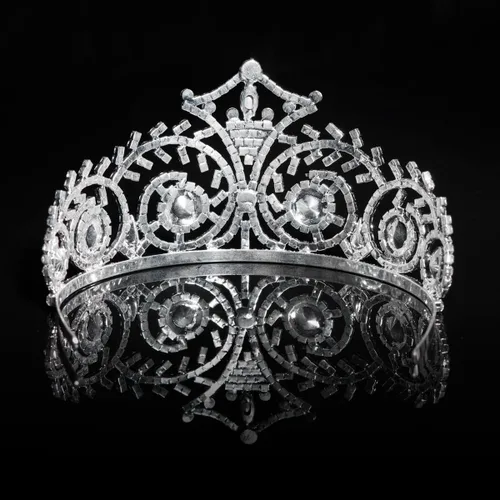 Vista 5 de Corona de flor de Lis con piel sintética y tiara reina Elsa Royalty Set