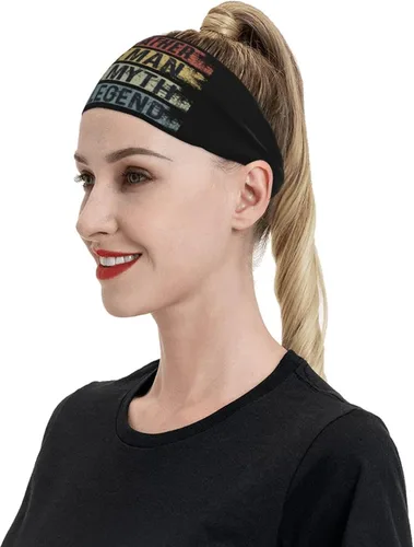 Vista 6 de Godfather The Man The Myth The Legend- Headband for Men Women Sports Sweatband for Fitness Exercise Moisture Wicking Running Yoga Hairbands